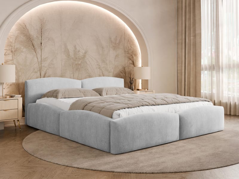 Aldrosen sengeramme med opbevaring 160x200 cm - grå - Møbler - Senge - Sengeramme & sengestel