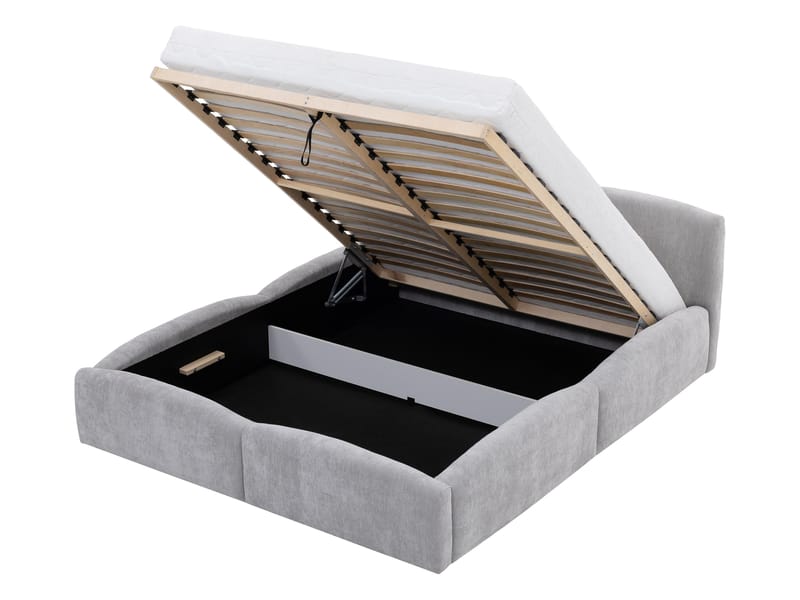 Aldrosen sengeramme med opbevaring 180x200 cm - beige - Møbler - Senge - Sengeramme & sengestel