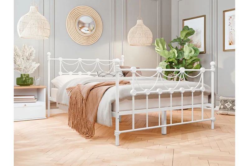 Alexa Sengeramme 120x200 cm - Hvid - Møbler - Senge - Sengeramme & sengestel