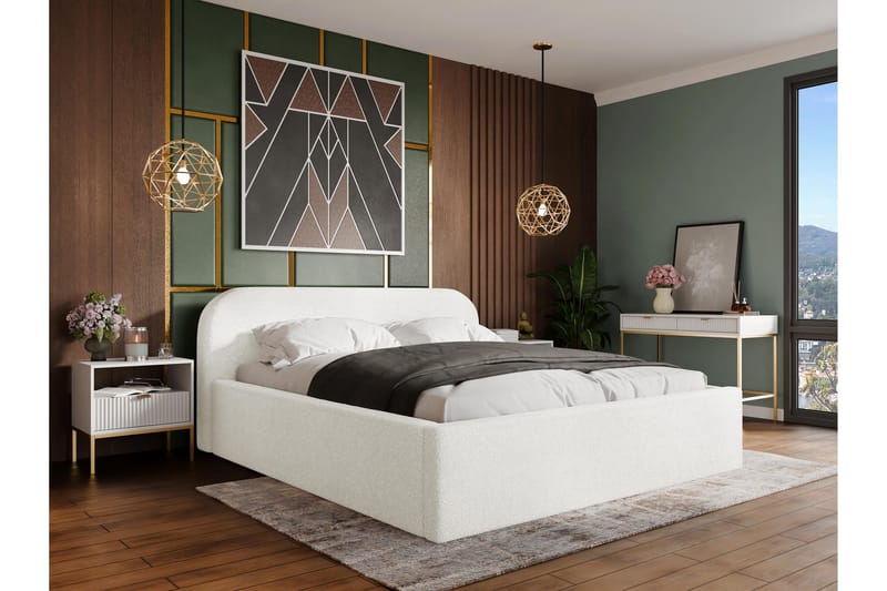 Alfiya Sengeramme 180x200 cm - Hvid - Møbler - Senge - Sengeramme & sengestel