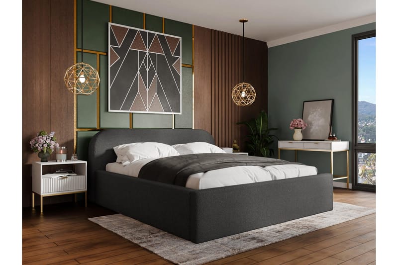 Alfiya Sengeramme 180x200 cm - Sort - Møbler - Senge - Sengeramme & sengestel