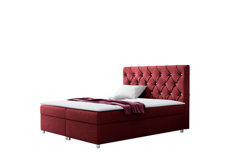 Alida Sengepakke Kontinentalseng 180x200 cm - Rød - Møbler - Senge - Komplet sengepakke