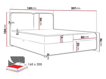 Allgunnen Sengesæt Kontinentalseng 160x200 cm - Grå - Møbler - Senge - Komplet sengepakke