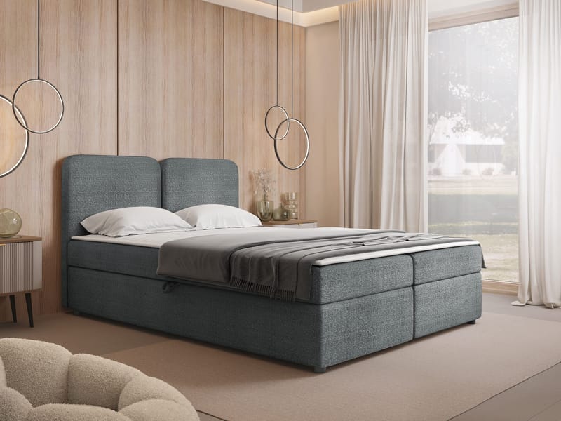 Allgunnen Sengesæt Kontinentalseng 180x200 cm - Grå - Møbler - Senge - Komplet sengepakke