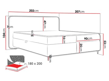 Allgunnen Sengesæt Kontinentalseng 180x200 cm - Grøn - Møbler - Senge - Komplet sengepakke