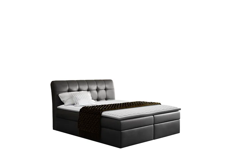 Alvik Sengpakke Kontinentalseng 160x200 cm - Sort - Møbler - Senge - Komplet sengepakke