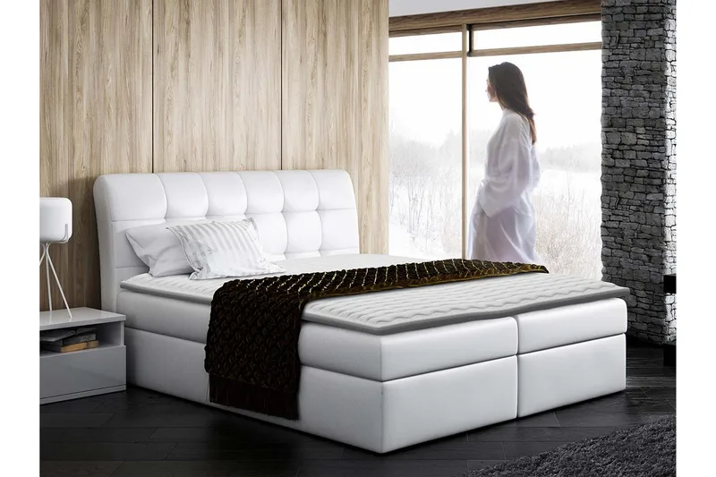 Alvik Sengpakke Kontinentalseng 180x200 cm - Hvid - Møbler - Senge - Komplet sengepakke