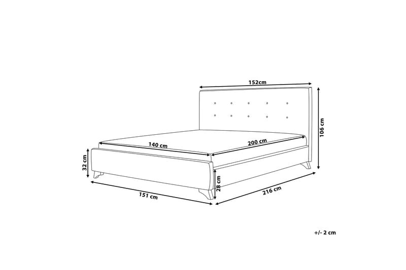 Ambassadør Dobbelt seng 140 | 200 cm - Sort - Sengeramme & sengestel