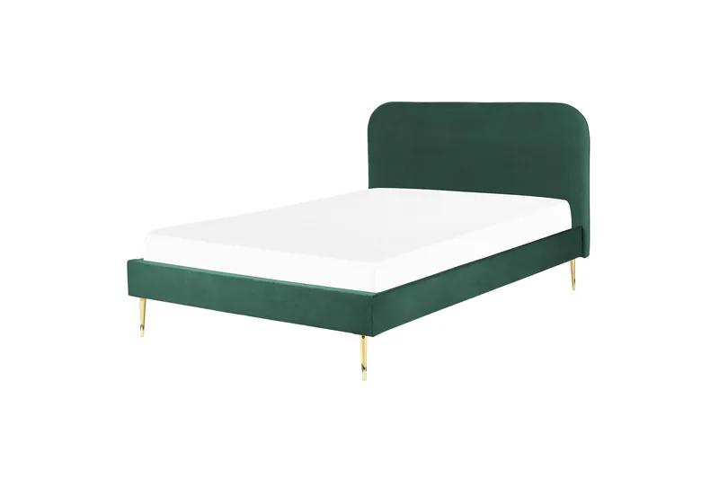Baako Sengeramme 140x200 cm - Grøn/Guld - Møbler - Senge - Sengeramme & sengestel