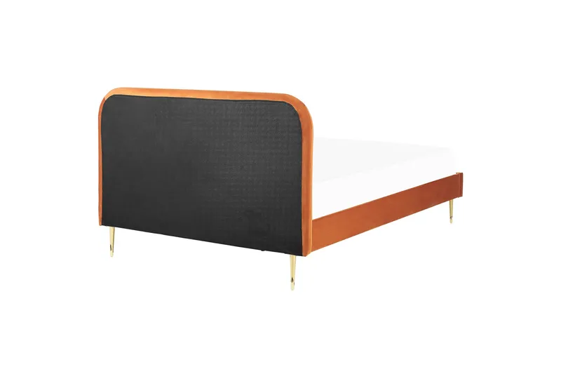 Baako Sengeramme 140x200 cm - Orange/Guld - Møbler - Senge - Sengeramme & sengestel