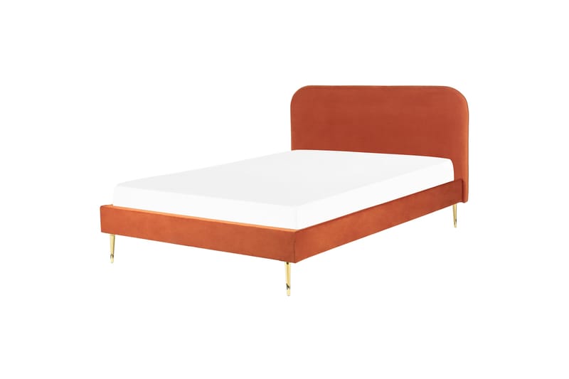 Baako Sengeramme 180x200 cm - Orange/Guld - Møbler - Senge - Sengeramme & sengestel