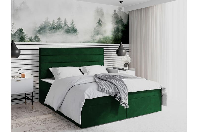 Bandon Sengeramme 140x200 cm - Mørkegrøn - Sengeramme & sengestel