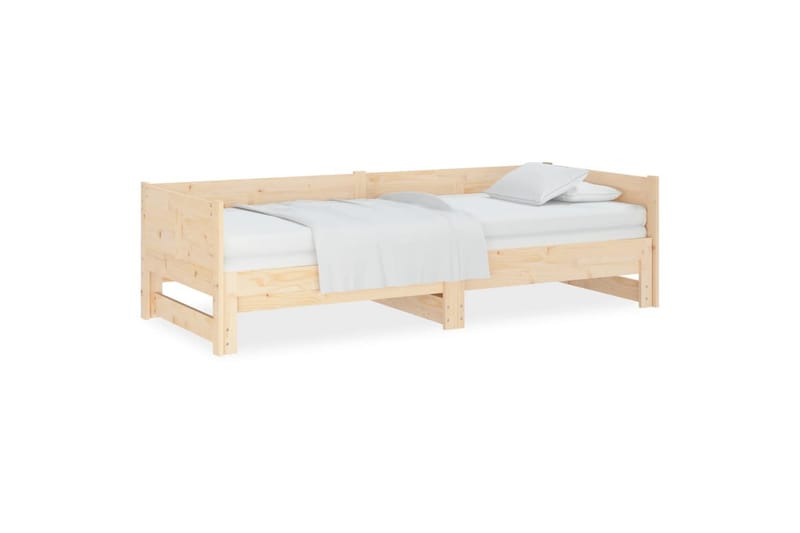 beBasic daybed med udtræk 2x(80x200) cm massivt fyrretræ - Brun - Møbler - Senge - Sengeramme & sengestel
