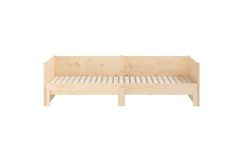 beBasic daybed med udtræk 2x(80x200) cm massivt fyrretræ - Brun - Møbler - Senge - Sengeramme & sengestel