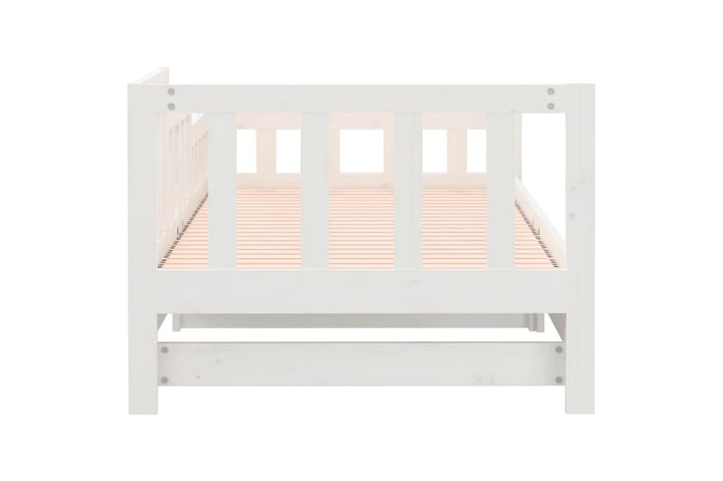 beBasic daybed med udtræk 2x(80x200) cm massivt fyrretræ hvid - Hvid - Møbler - Senge - Sengeramme & sengestel