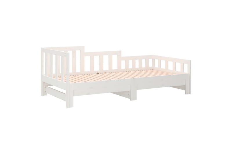 beBasic daybed med udtræk 2x(80x200) cm massivt fyrretræ hvid - Hvid - Møbler - Senge - Sengeramme & sengestel