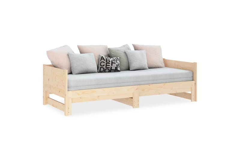 beBasic daybed med udtræk 2x(90x190) cm massivt fyrretræ - Brun - Møbler - Sofaer - Daybed