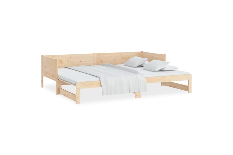 beBasic daybed med udtræk 2x(90x190) cm massivt fyrretræ - Brun - Møbler - Sofaer - Daybed