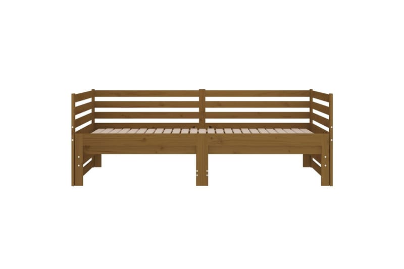 beBasic daybed med udtræk 2x(90x190) cm massivt fyrretræ gyldenbrun - Brun - Møbler - Senge - Sengeramme & sengestel