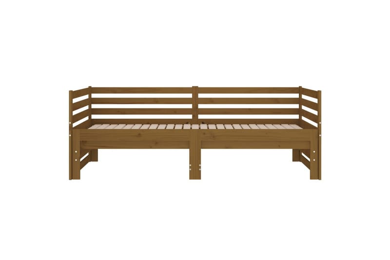 beBasic daybed med udtræk 2x(90x190) cm massivt fyrretræ gyldenbrun - Brun - Sengeramme & sengestel