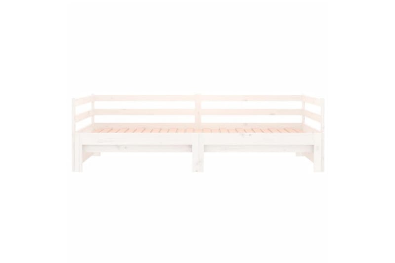 beBasic daybed med udtræk 2x(90x190) cm massivt fyrretræ hvid - Hvid - Møbler - Senge - Sengeramme & sengestel
