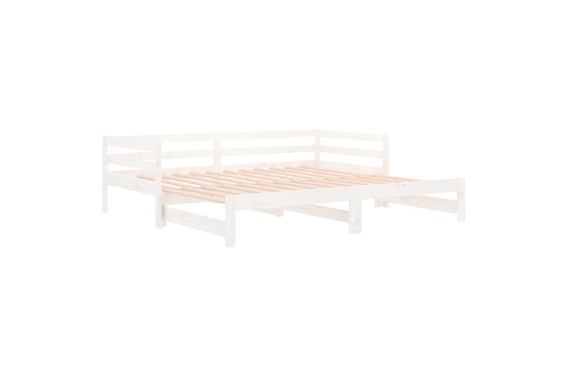 beBasic daybed med udtræk 2x(90x190) cm massivt fyrretræ hvid - Hvid - Møbler - Senge - Sengeramme & sengestel