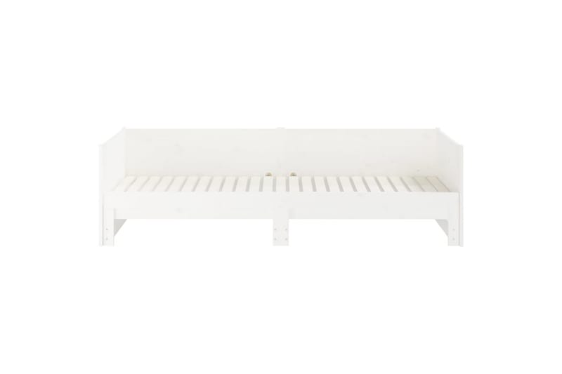 beBasic daybed med udtræk 2x(90x190) cm massivt fyrretræ hvid - Hvid - Sengeramme & sengestel