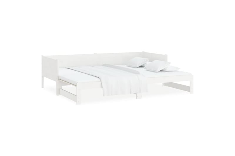 beBasic daybed med udtræk 2x(90x190) cm massivt fyrretræ hvid - Hvid - Møbler - Sofaer - Daybed