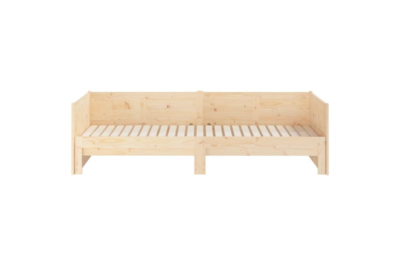 beBasic daybed med udtræk 2x(90x200) cm massivt fyrretræ - Brun - Sengeramme & sengestel