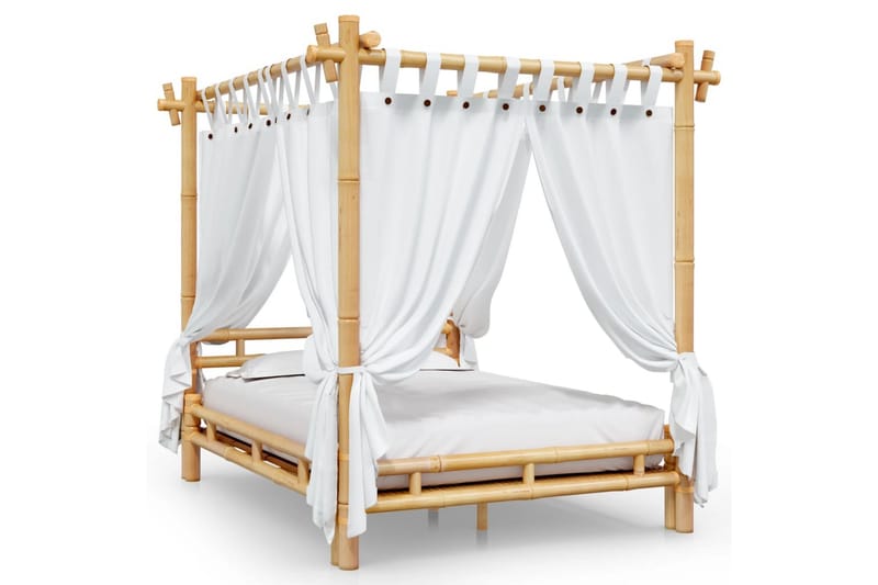 beBasic himmelseng 140x200 cm bambus - Brun - Møbler - Senge - Sengeramme & sengestel