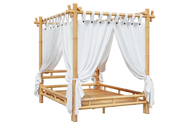beBasic himmelseng 140x200 cm bambus - Brun - Møbler - Senge - Sengeramme & sengestel