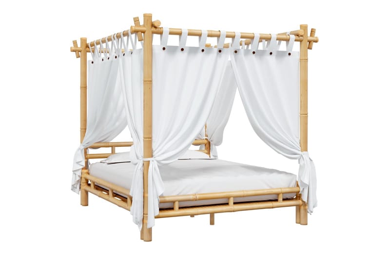 beBasic himmelseng 160x200 cm bambus - Brun - Møbler - Senge - Sengeramme & sengestel