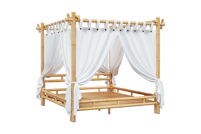 beBasic himmelseng 180x200 cm bambus - Brun - Møbler - Senge - Sengeramme & sengestel