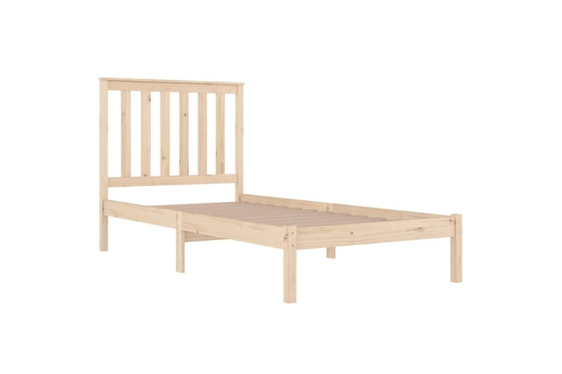 beBasic sengeramme 100x200 cm massivt fyrretræ - Brun - Møbler - Senge - Sengeramme & sengestel