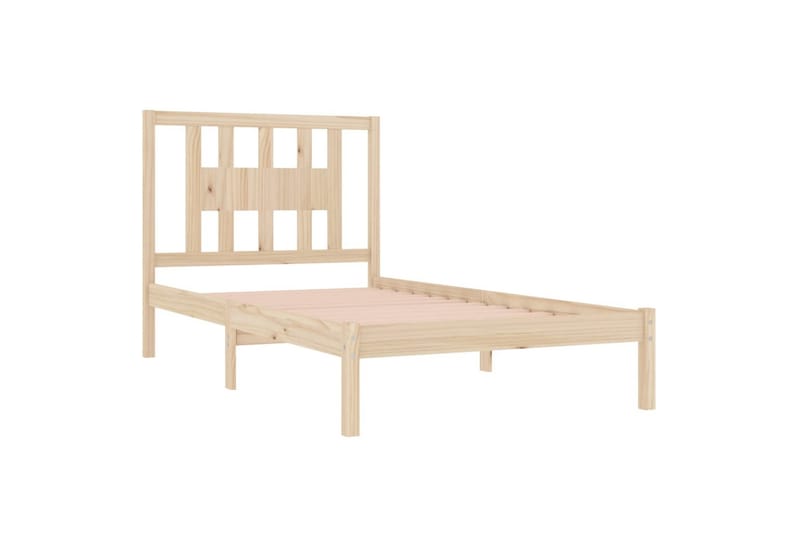 beBasic sengeramme 100x200 cm massivt fyrretræ - Brun - Møbler - Senge - Sengeramme & sengestel