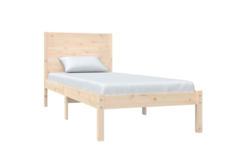 beBasic sengeramme 100x200 cm massivt fyrretræ - Brun - Møbler - Senge - Sengeramme & sengestel