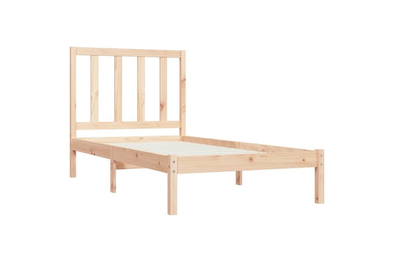 beBasic sengeramme 100x200 cm massivt fyrretræ - Brun - Møbler - Senge - Sengeramme & sengestel