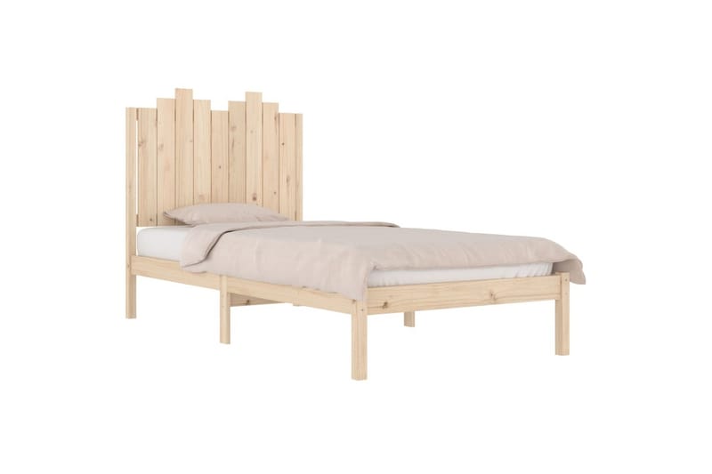 beBasic sengeramme 100x200 cm massivt fyrretræ - Brun - Møbler - Senge - Sengeramme & sengestel