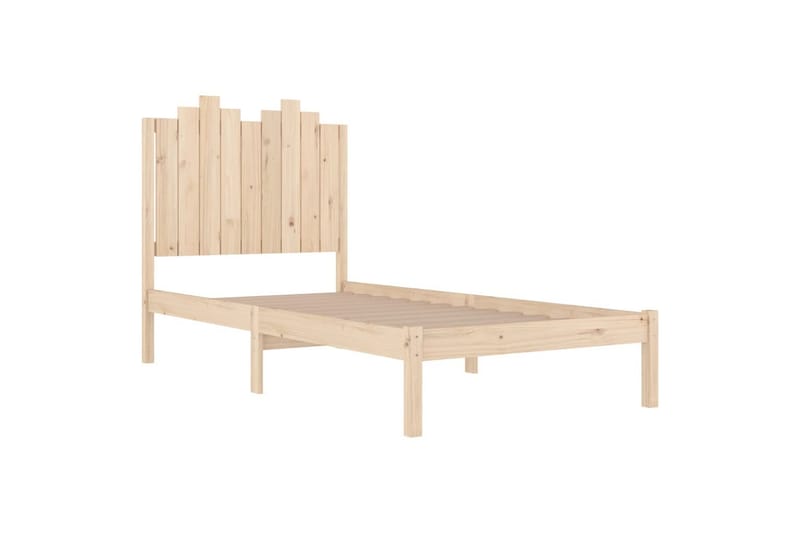 beBasic sengeramme 100x200 cm massivt fyrretræ - Brun - Sengeramme & sengestel