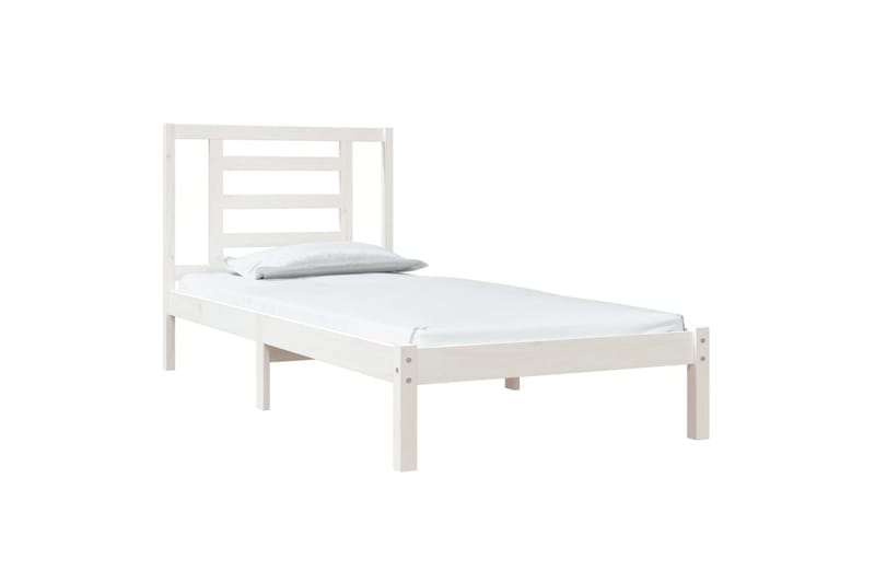 beBasic sengeramme 100x200 cm massivt fyrretræ hvid - Hvid - Møbler - Senge - Sengeramme & sengestel