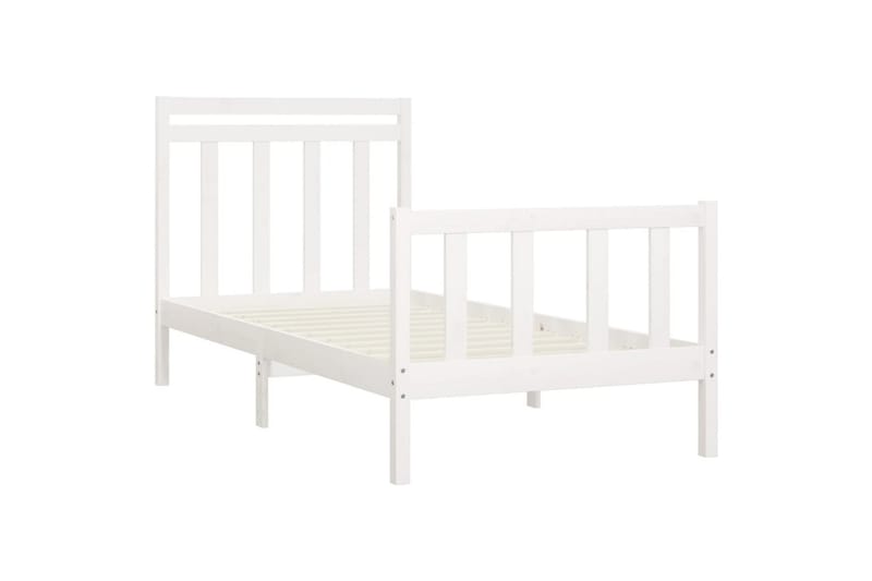 beBasic sengeramme 100x200 cm massivt fyrretræ hvid - Hvid - Møbler - Senge - Sengeramme & sengestel