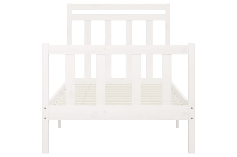 beBasic sengeramme 100x200 cm massivt fyrretræ hvid - Hvid - Møbler - Senge - Sengeramme & sengestel