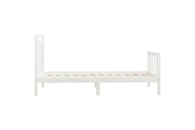 beBasic sengeramme 100x200 cm massivt fyrretræ hvid - Hvid - Møbler - Senge - Sengeramme & sengestel