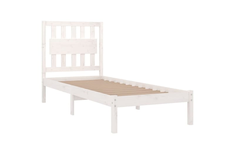 beBasic sengeramme 100x200 cm massivt fyrretræ hvid - Hvid - Møbler - Senge - Sengeramme & sengestel