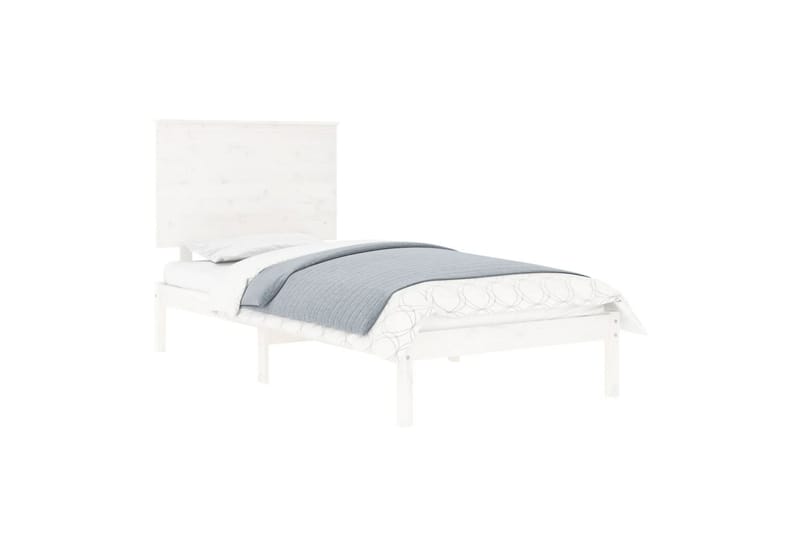 beBasic sengeramme 100x200 cm massivt fyrretræ hvid - Hvid - Møbler - Senge - Sengeramme & sengestel