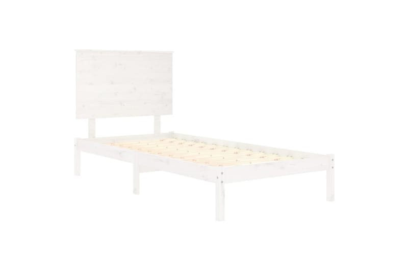 beBasic sengeramme 100x200 cm massivt fyrretræ hvid - Hvid - Sengeramme & sengestel