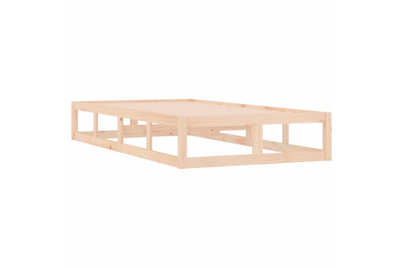 beBasic sengeramme 100x200 cm massivt træ - Brun - Møbler - Senge - Sengeramme & sengestel