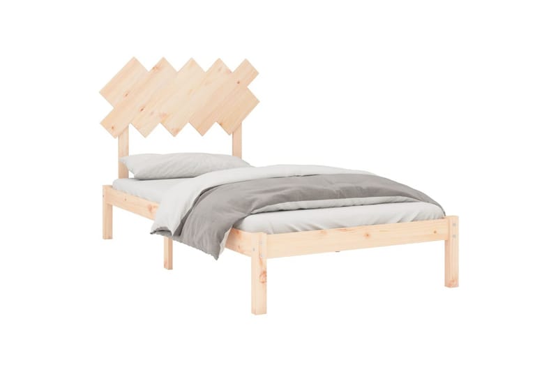 beBasic sengeramme 100x200 cm massivt træ - Brun - Møbler - Senge - Sengeramme & sengestel