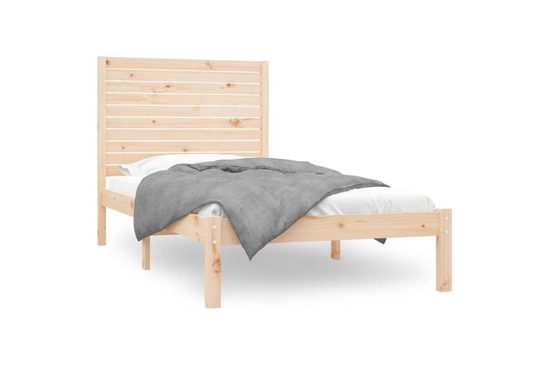 beBasic sengeramme 100x200 cm massivt træ - Brun - Møbler - Senge - Sengeramme & sengestel