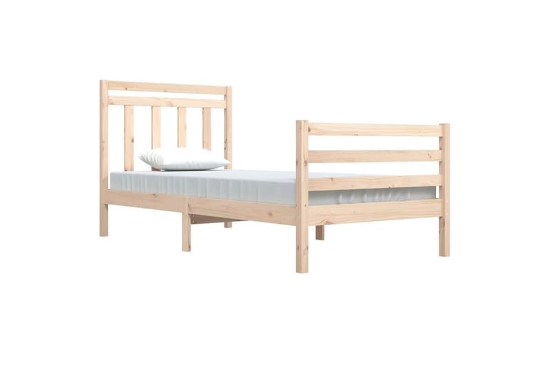 beBasic sengeramme 100x200 cm massivt træ - Brun - Møbler - Senge - Sengeramme & sengestel